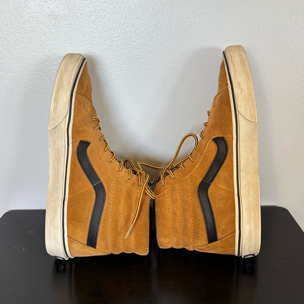 Vans Sk8 Hi Pro Wheat Brown Suede Skate Shoes Sneakers Mens Size 8.5 Womens 10 - Picture 6 of 15